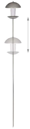 Relaxdays dozownik karmy dla ptaków – wiszący karmnik ogrodowy, 172 cm, srebrny
