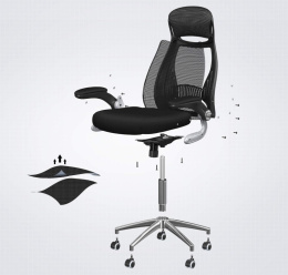 SONGMICS Krzesło biurowe OBN86BK – ergonomiczne