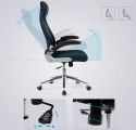 SONGMICS Krzesło biurowe OBN86BK – ergonomiczne
