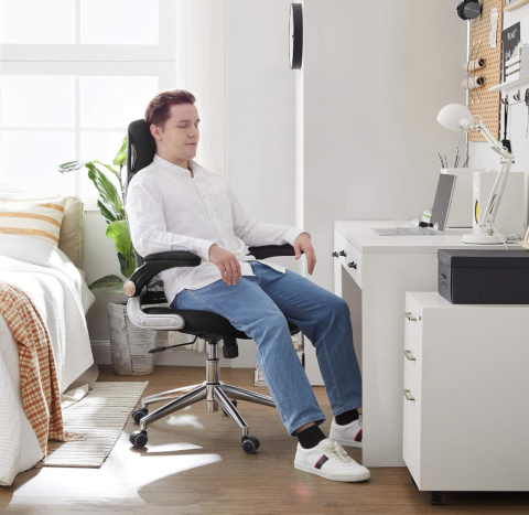 SONGMICS Krzesło biurowe OBN86BK – ergonomiczne SONGMICS Krzesło biurowe OBN86BK – ergonomiczne
