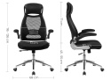 SONGMICS Krzesło biurowe OBN86BK – ergonomiczne