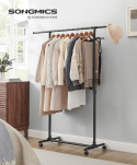 SONGMICS LLR001B01 Clothes Rack – Wózkowa, regulowana suszarka na ubrania