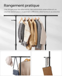 SONGMICS LLR001B01 Clothes Rack – Wózkowa, regulowana suszarka na ubrania