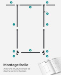 SONGMICS LLR001B01 Clothes Rack – Wózkowa, regulowana suszarka na ubrania
