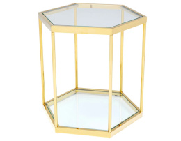 Stolik kawowy Comb 55x55 cm złoty – Kare Design