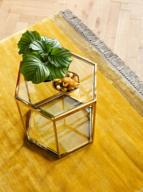 Stolik kawowy Comb 55x55 cm złoty – Kare Design Stolik kawowy Comb 55x55 cm złoty – Kare Design
