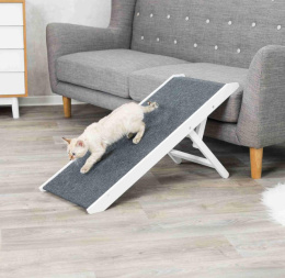 Trixie Rampa dla Zwierząt z Regulacją – 36 × 90 cm, biała, stabilna i antypoślizgowa