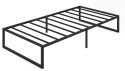Zinus Lorelai – metalowe łóżko 100 x 200 cm, czarne