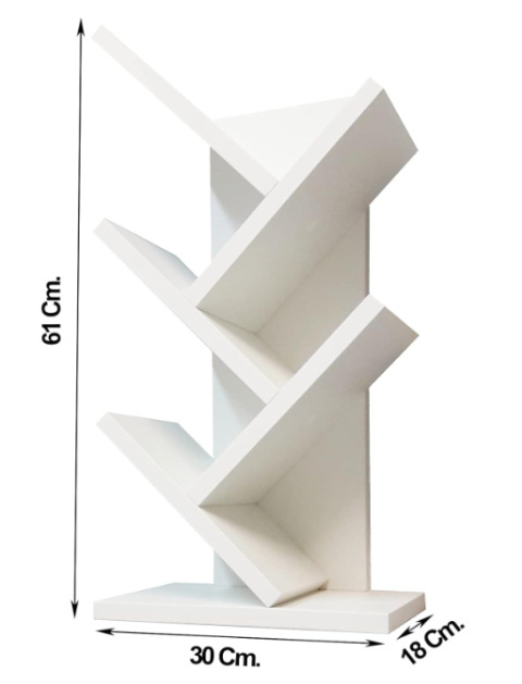 Henor – Regał stołowy w kształcie drzewa, biały, 30 x 61 x 18 cm Henor – Regał stołowy w kształcie drzewa, biały, 30 x 61 x 18 cm