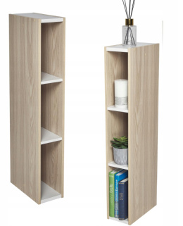 IRIS UB-9015 – Regał w kolorze dąb naturalny, 14,7 x 88,2 x 29 cm