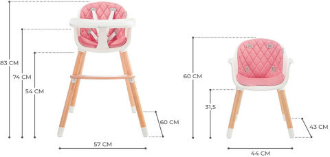 Kinderkraft Krzesełko do Karmienia SIENNA 2w1 Kinderkraft Krzesełko do Karmienia SIENNA 2w1