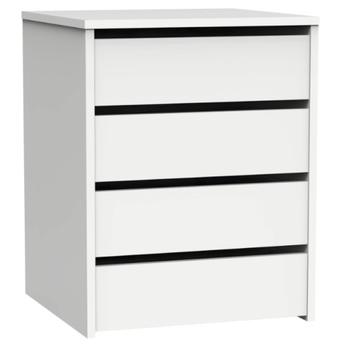 Komoda MUEBLES PITARCH Tibet – 4 szuflady, biały wysoki połysk Komoda MUEBLES PITARCH Tibet – 4 szuflady, biały wysoki połysk