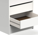 Komoda MUEBLES PITARCH Tibet – 4 szuflady, biały wysoki połysk