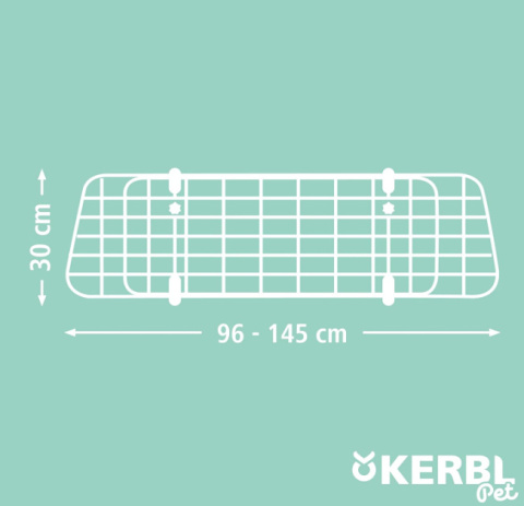 Kratka samochodowa Kerbl Maxi-Pet – czarna, 96-145 x 30 cm Kratka samochodowa Kerbl Maxi-Pet – czarna, 96-145 x 30 cm