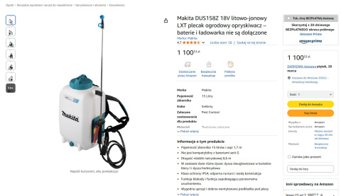 Makita DUS158Z 18V LXT – Plecakowy opryskiwacz ogrodowy Makita DUS158Z 18V LXT – Plecakowy opryskiwacz ogrodowy