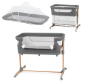 MoMi SMART BED – Łóżeczko 4w1, Szary, 55 x 95 cm