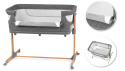 MoMi SMART BED – Łóżeczko 4w1, Szary, 55 x 95 cm