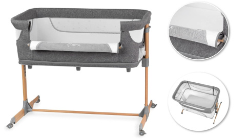 MoMi SMART BED – Łóżeczko 4w1, Szary, 55 x 95 cm MoMi SMART BED – Łóżeczko 4w1, Szary, 55 x 95 cm