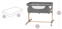 MoMi SMART BED – Łóżeczko 4w1, Szary, 55 x 95 cm