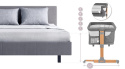 MoMi SMART BED – Łóżeczko 4w1, Szary, 55 x 95 cm