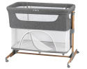 MoMi SMART BED – Łóżeczko 4w1, Szary, 55 x 95 cm