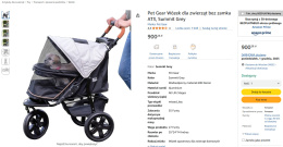 Pet Gear Wózek dla Zwierząt Bez Zamka AT3 Summit Grey