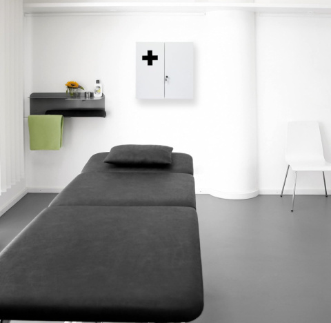 Relaxdays Szafka Medyczna XXL/ apteczka – zamykana, 11 przegródek Relaxdays Szafka Medyczna XXL/ apteczka – zamykana, 11 przegródek