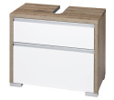 Schildmeyer Bello – szafka pod umywalkę, dziki dąb/biały połysk, 67 x 33 x 57 cm Schildmeyer Bello – szafka pod umywalkę, dziki dąb/biały połysk, 67 x 33 x 57 cm