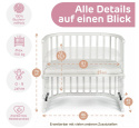 Babybay Oryginalne Łóżko Dostawiane z Litego Drewna Bukowego