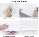 Toski Wall Shelf – zestaw 2 samoprzylepnych półek ściennych Toski Wall Shelf – zestaw 2 samoprzylepnych półek ściennych