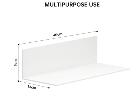 Toski Wall Shelf – zestaw 2 samoprzylepnych półek ściennych Toski Wall Shelf – zestaw 2 samoprzylepnych półek ściennych