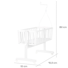 roba Kołyska dla niemowląt 40 x 90 cm z drewna – Mała Chmura
