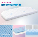 babybay Łóżko dostawne z materacem Medicott Wave