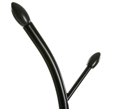 Versa Swindon – minimalistyczny wieszak stojący na ubrania, czarny, metalowy Versa Swindon – minimalistyczny wieszak stojący na ubrania, czarny, metalowy