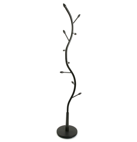 Versa Swindon – minimalistyczny wieszak stojący na ubrania, czarny, metalowy Versa Swindon – minimalistyczny wieszak stojący na ubrania, czarny, metalowy