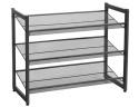 SONGMICS Regał na Buty Metalowy Czarny 3 Półki