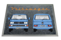 BRISA VW Collection – dywanik pod stopy i drzwi, wycieraczka T3 Bulli Bus (przód/niebieski)