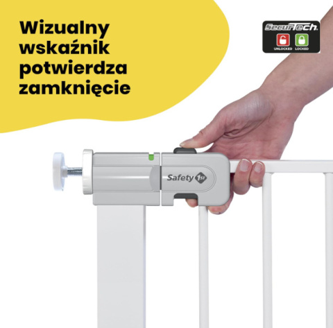 Safety 1st Secure Tech Simply Close – Rozsuwana Bramka Zabezpieczająca, Biała 112-114, 108,106,105,101,102 Safety 1st Secure Tech Simply Close – Rozsuwana Bramka Zabezpieczająca, Biała 112-114, 108,106,105,101,102