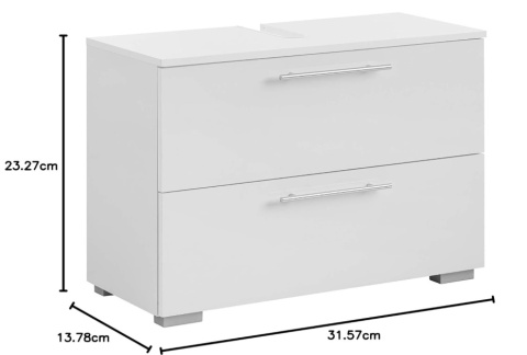 Schildmeyer Carlos 148597 Szafka pod umywalkę, Biała, 80 cm Schildmeyer Carlos 148597 Szafka pod umywalkę, Biała, 80 cm