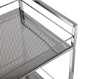 Versa Hannover – Szafka łazienkowa pomocnicza z 3 półkami, srebrna, 84 x 31 x 19 cm