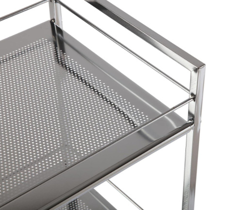 Versa Hannover – Szafka łazienkowa pomocnicza z 3 półkami, srebrna, 84 x 31 x 19 cm Versa Hannover – Szafka łazienkowa pomocnicza z 3 półkami, srebrna, 84 x 31 x 19 cm