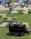 Weber Go-Anywhere Grill Gazowy, Przenośny, Powierzchnia grilla 42x26 cm, Składane nóżki,Czarny (1141056)