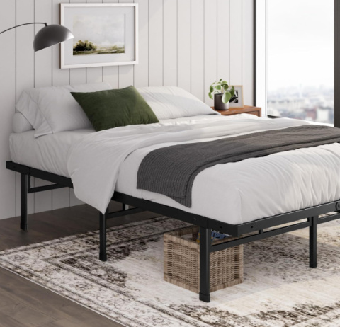 Zinus Justin – Metalowe łóżko 140 x 200 cm, czarne Zinus Justin – Metalowe łóżko 140 x 200 cm, czarne