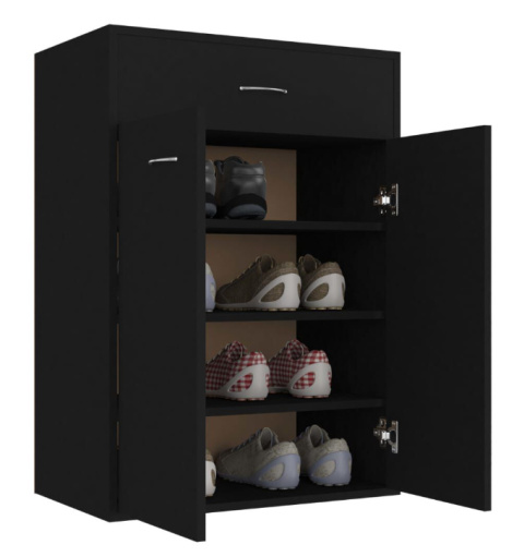 vidaXL – Szafka na buty, czarna, 60x35x84 cm vidaXL – Szafka na buty, czarna, 60x35x84 cm