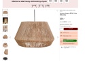 Beliani BIRAU – lampa wisząca z juty naturalna boho Ø48 cm