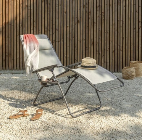 Leżak Lafuma Mobilier Fotel Relax R Clip – Luksusowy Fotel Wypoczynkowy z Pozycją Zero Grawitacji, Sztuczna Skóra, Żytni Beż Leżak Lafuma Mobilier Fotel Relax R Clip – Luksusowy Fotel Wypoczynkowy z Pozycją Zero Grawitacji, Sztuczna Skóra, Żytni Beż