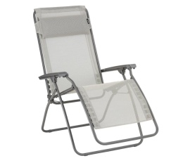 Leżak Lafuma Mobilier Fotel Relax R Clip – Luksusowy Fotel Wypoczynkowy z Pozycją Zero Grawitacji, Sztuczna Skóra, Żytni Beż