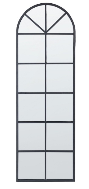 Lustro ścienne metalowe 40x120 cm czarne BROUAGE