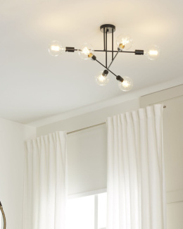 Lampa Sufitowa Beliani KIDANE Metal Czarny Nowoczesna