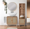 HOME DECO FACTORY Szafka Pod Umywalkę Bali Natural Crush 60 x 70 x 30 cm Brązowa